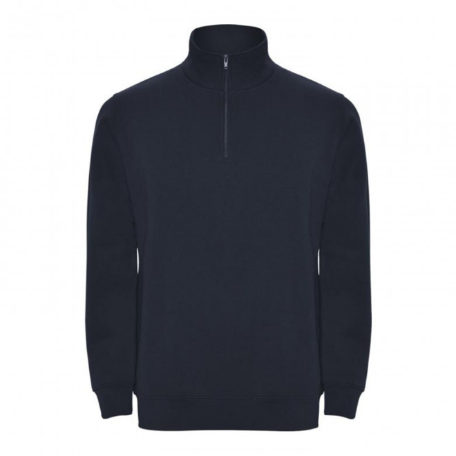 SWEAT-SHIRT MIXTE DEMI-ZIP PERSONNALISABLE 'RAPHAEL' - bleu marine
