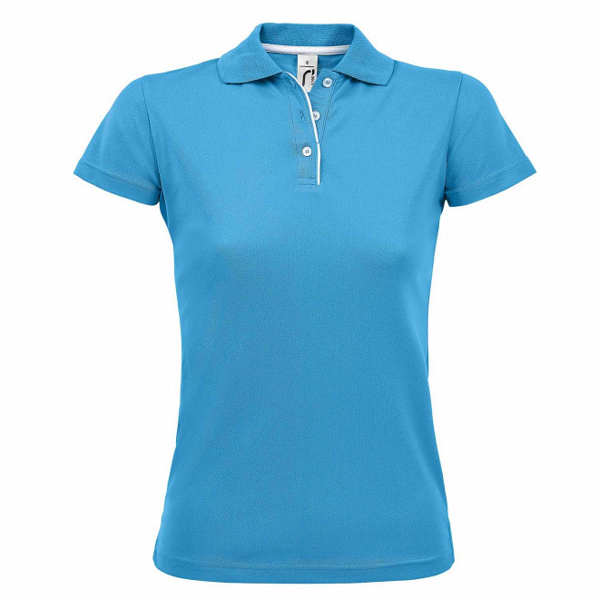 POLO PUBLICITAIRE RESPIRANT FEMME 'PERFORMER' 180 GR/M² - aqua