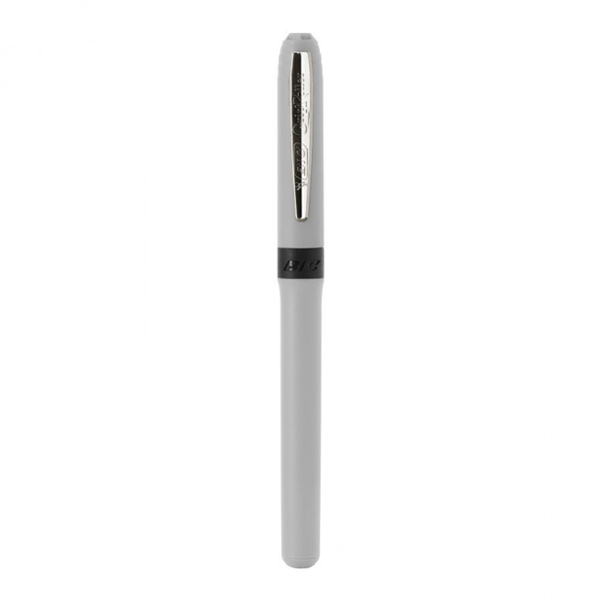 STYLO PROMOTIONNEL BIC® 'GRIP ROLLER' - gris clair