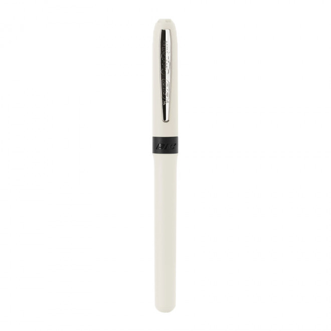 STYLO PROMOTIONNEL BIC® 'GRIP ROLLER' - blanc