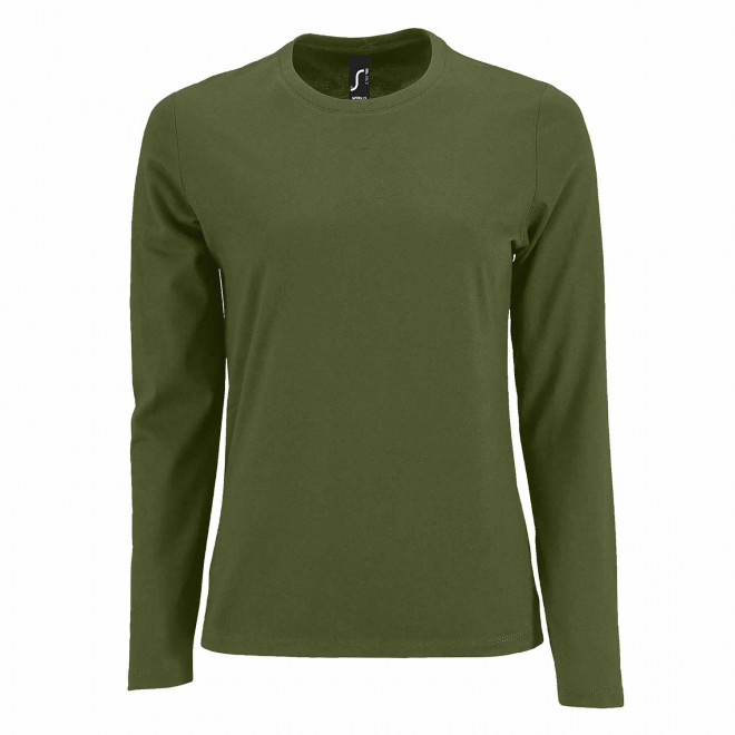 TEE-SHIRT PERSONNALISABLE FEMME ML 'IMPERIAL LSL' - kaki