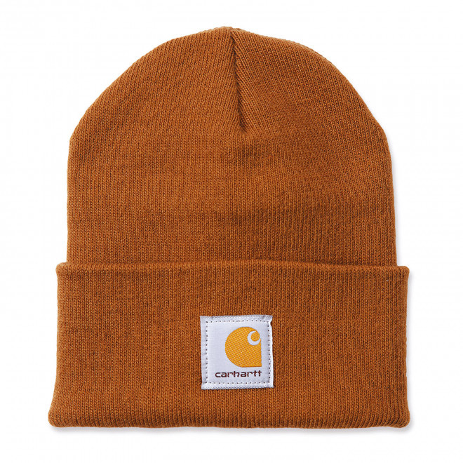 BONNET TRICOTE CARHARTT PERSONNALISABLE 'WATCH HAT' - caramel