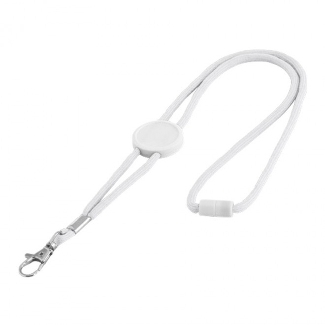 TOUR DE COU PUBLICITAIRE ROND 'LUNDURO' - blanc