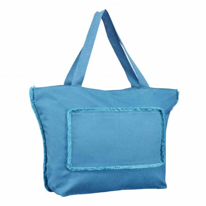 SAC CABAS COTON PERSONNALISABLE 320 GR/M2 'SESTEO' - bleu