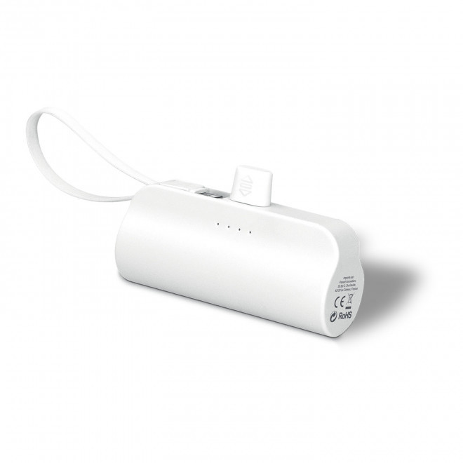 POWERBANK PERSONNALISABLE COMPACT 5000 MAH 'GUMA' - blanc