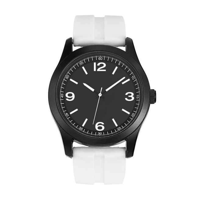 MONTRE SILICONE HOMME PERSONNALISABLE 'FLORIAN' - blanc