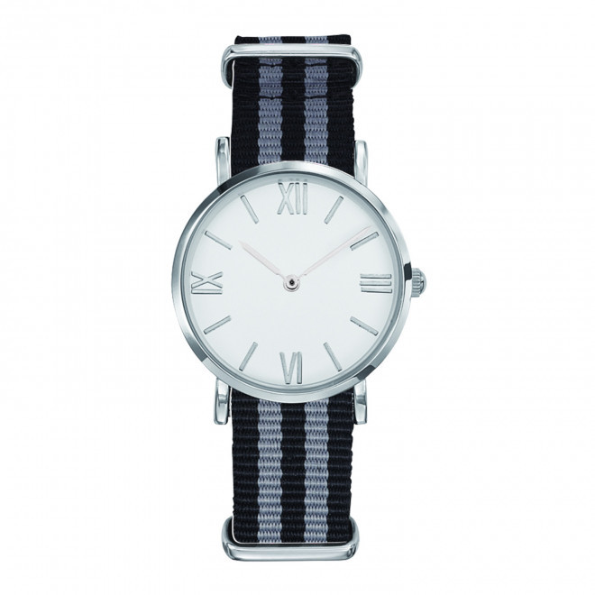 MONTRE FEMME PERSONNALISABLE 'AXELLE' - chrome/noir/gris