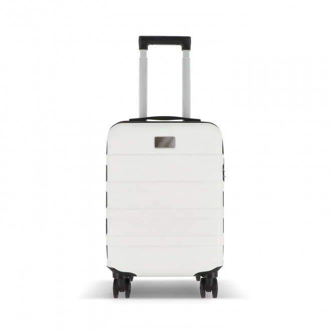 VALISE PERSONNALISABLE TROLLEY CABINE 18 POUCES 'ZOLAX' - blanc