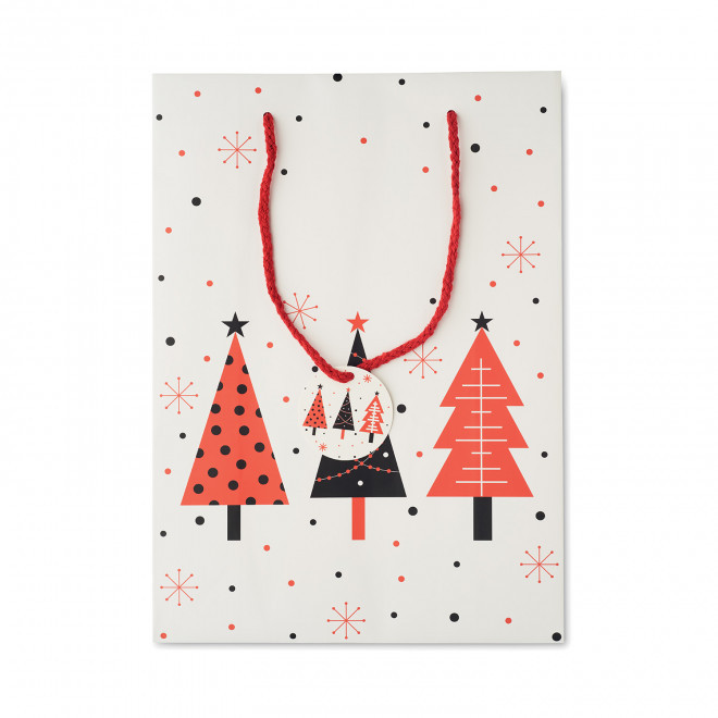 SAC CADEAU NOEL PERSONNALISE 'KADEAU LARGE' - rouge