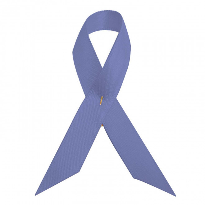 BROCHE RUBAN PERSONNALISÉE EN SATIN 'SOUTIEN' - bleu pervenche