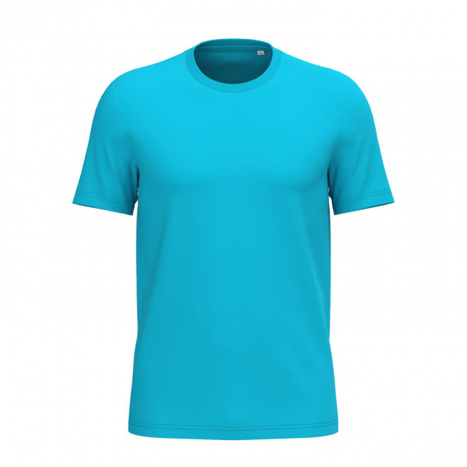TEE-SHIRT MIXTE PERSONNALISABLE 155G 'LIGNAGE COULEUR' - bleu océan