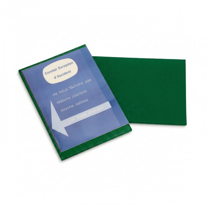 PORTE CONSTAT AMIABLE PERSONNALISE 'DRIVE SAFE' - vert toundra