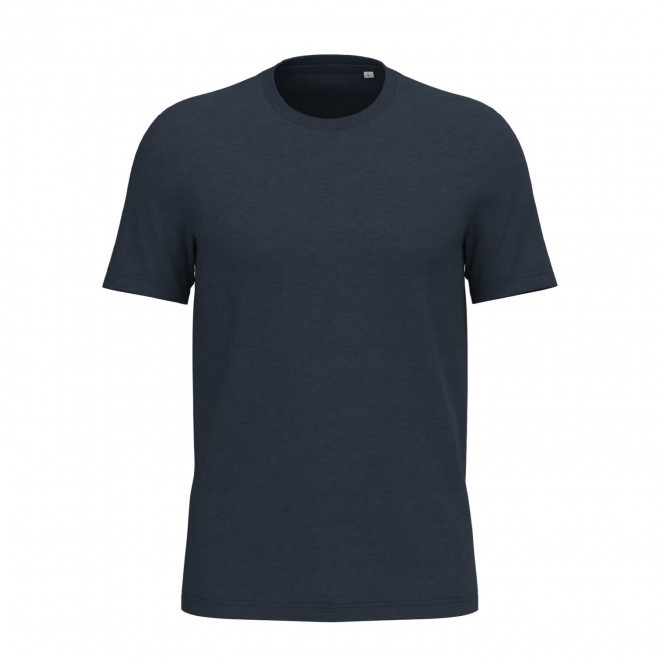 TEE-SHIRT MIXTE PERSONNALISABLE 155G 'LIGNAGE COULEUR' - bleu marine chiné