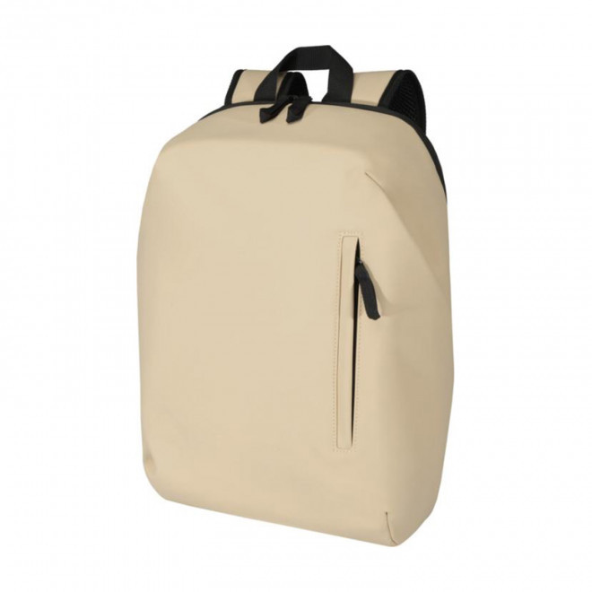 SAC A DOS ANTIVOL PU RECYCLE PERSONNALISABLE 'PETRAS' - beige