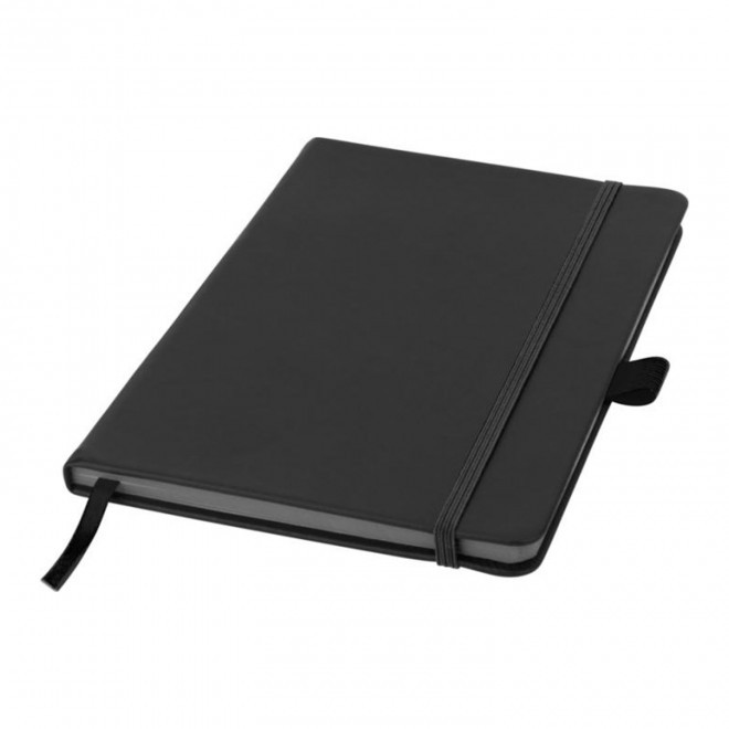 CARNET A5 PERSONNALISABLE EN PU 'LEVENTO COLOR' - noir
