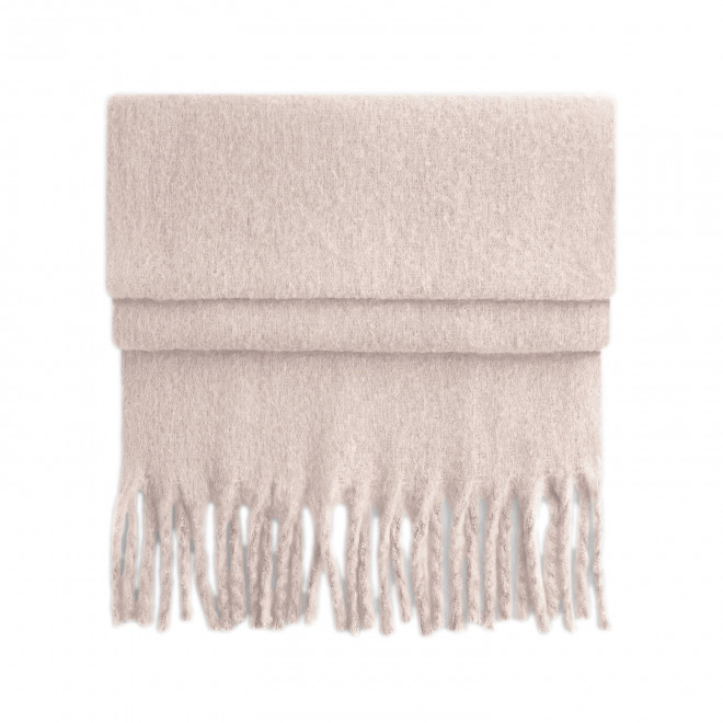 ECHARPE OVERSIZE PERSONNALISABLE 'FLUFFY SCARFO' - rose pâle