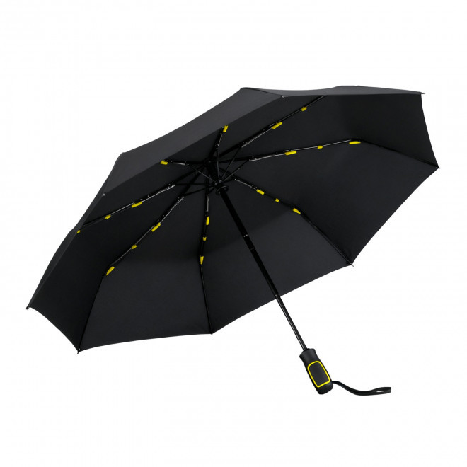 PARAPLUIE PLIABLE TEMPETE AUTO PERSONNALISABLE 'NAMIC' - noir/jaune