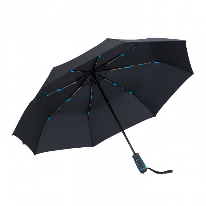 PARAPLUIE PLIABLE TEMPETE AUTO PERSONNALISABLE 'NAMIC' - noir/bleu