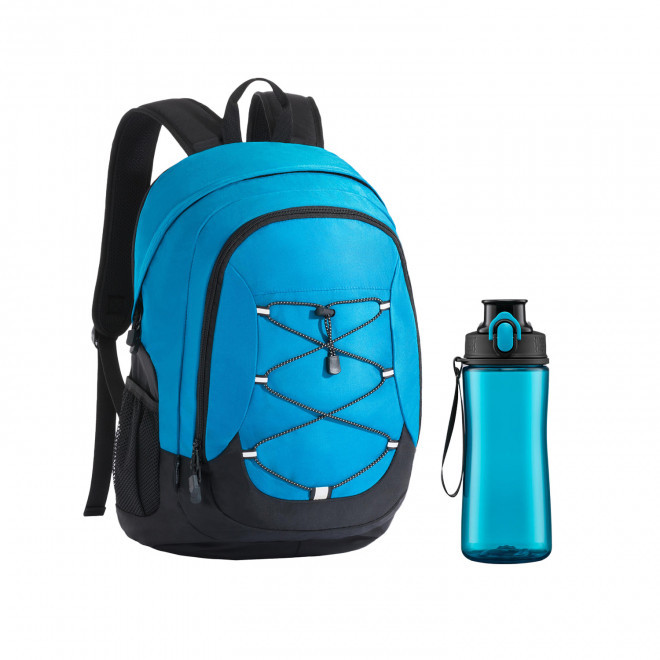 PACK SAC SPORT ET BOUTEILLE TRITAN PERSONNALISABLE 'DICNO' - turquoise