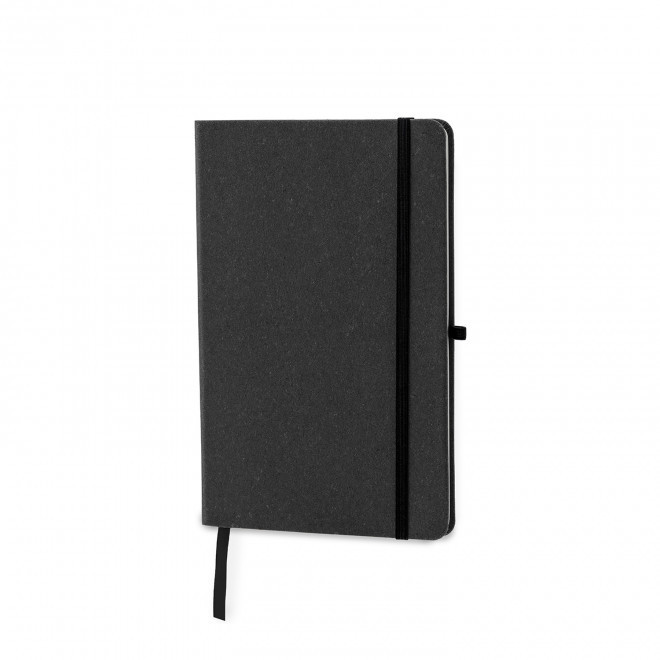 CARNET CUIR RECYCLE PERSONNALISABLE 'VIREO RIGIDE PLUS' - gris fonce