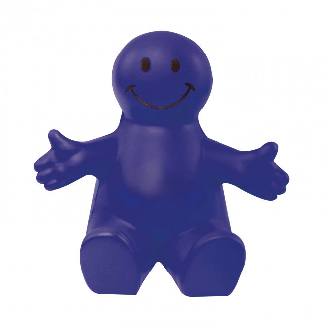 SUPPORT TELEPHONE PUBLICITAIRE ANTI-STRESS 'BAUDRY HUG' - bleu