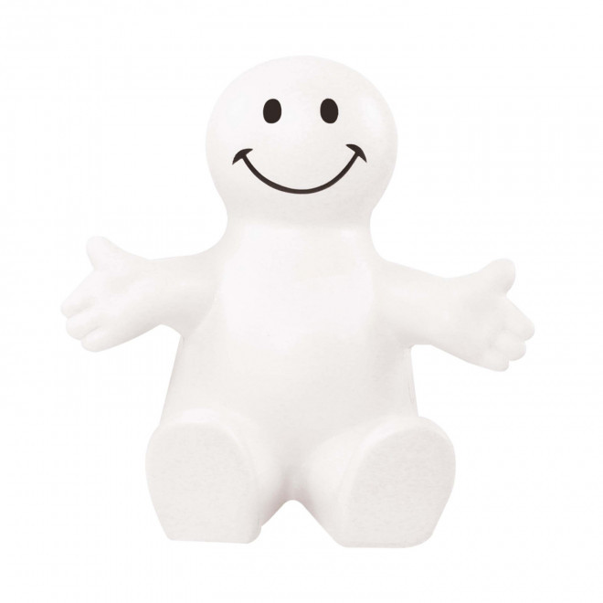 SUPPORT TELEPHONE PUBLICITAIRE ANTI-STRESS 'BAUDRY HUG' - blanc