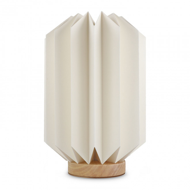 LAMPE LED PERSONNALISABLE EN PAPIER PLIABLE 'AURA' - beige