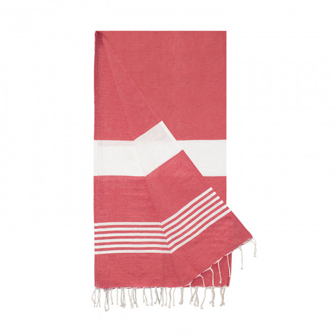 PAREO/FOUTA PERSONNALISEE 'HORTENSE RAYE' - rouge
