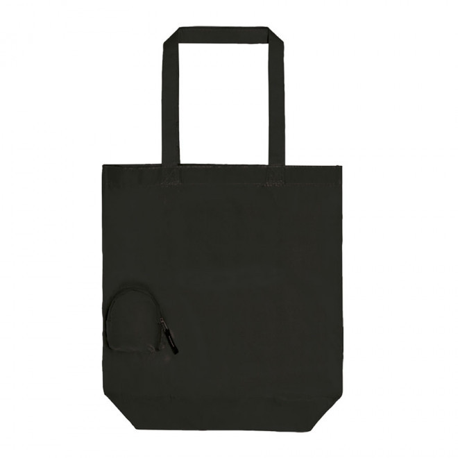 SAC SHOPPING PLIABLE PUBLICITAIRE 'MAIA' - noir