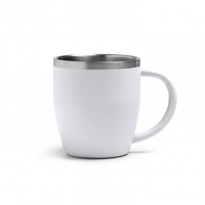 MUG PERSONNALISABLE ACIER DOUBLE PAROI 300ML 'RITOC' - blanc