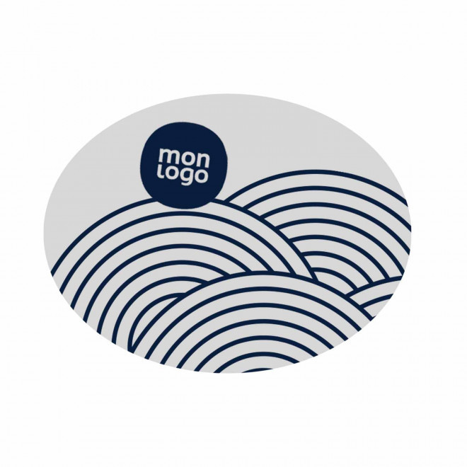 DESSOUS DE VERRE PERSONNALISABLE CARTON 'BINOU' - ovale