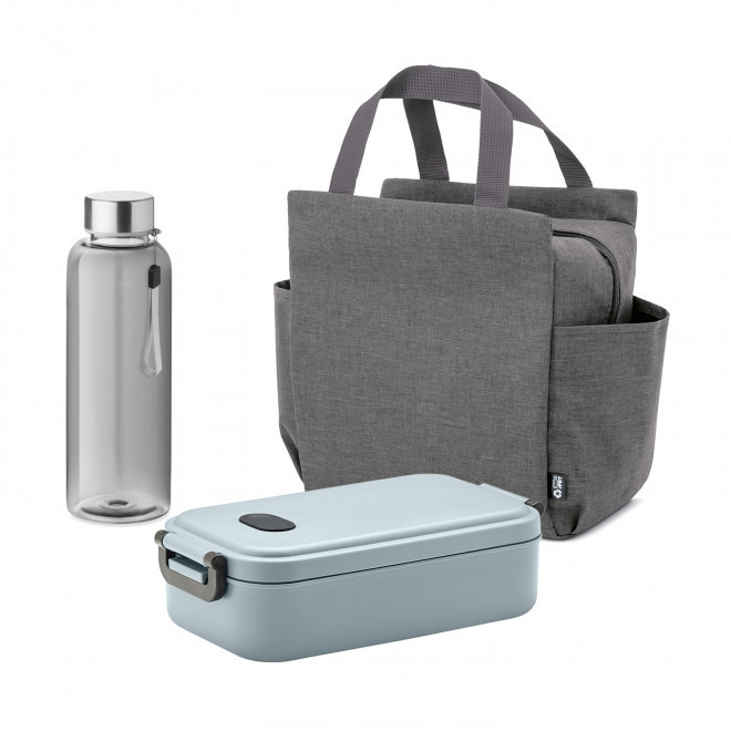 SET LUNCHBOX PUBLICITAIRE SAC ET BOUTEILLE 'HARTYNO' - gris