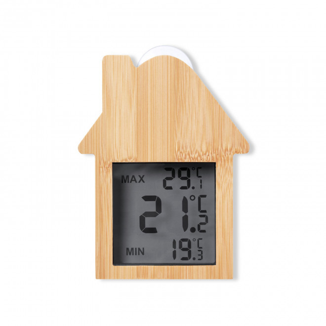 THERMOMETRE MAISON PUBLICITAIRE BAMBOU 'THERMOHOUSE' - beige