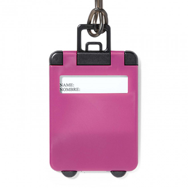 ÉTIQUETTE DE BAGAGE PERSONNALISÉE 'CORFOU' - fuchsia