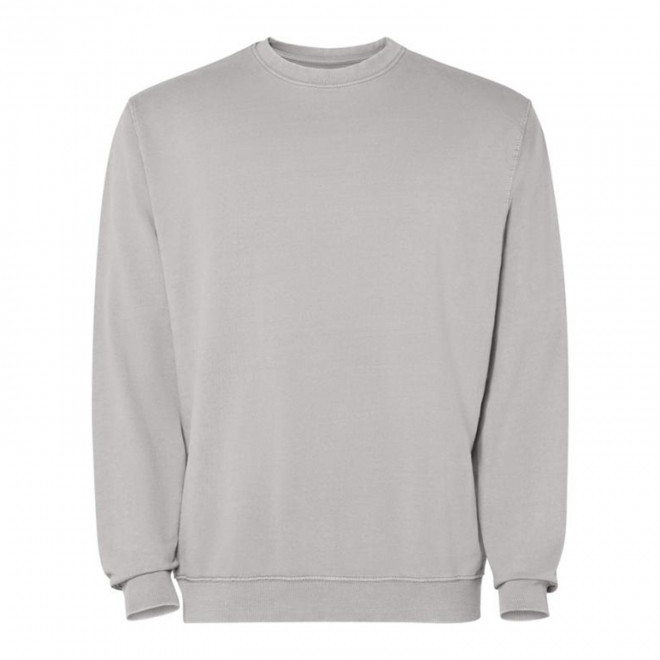 SWEAT COL ROND MIXTE PERSONNALISABLE 'JAYA' - gris clair