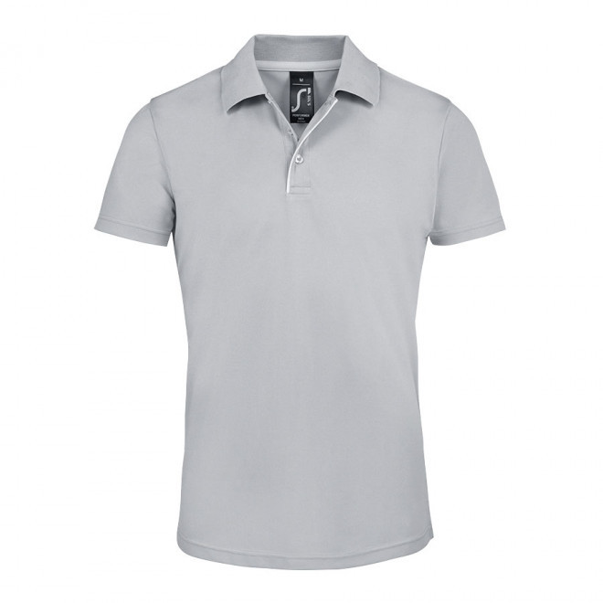 POLO RESPIRANT HOMME 'PERFORMER' 180 GR/M² - gris pur