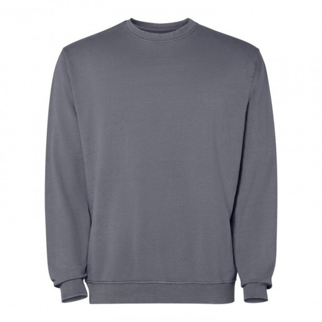 SWEAT COL ROND MIXTE PERSONNALISABLE 'JAYA' - gris foncé