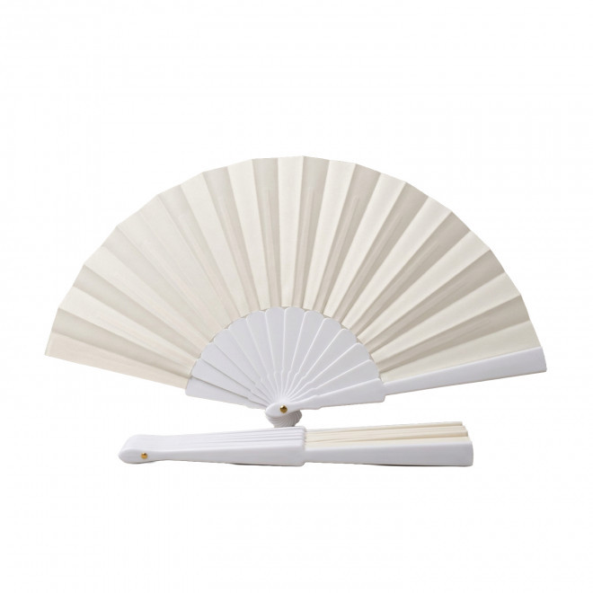 EVENTAIL GEANT EN PLASTIQUE PERSONNALISABLE 'FANNY GEANT XXL' - blanc