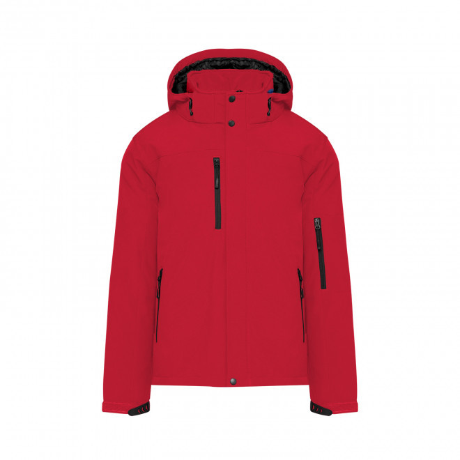 SOFTSHELL HOMME PERSONNALISABLE 'KARISOFT CAPUCHE' - rouge