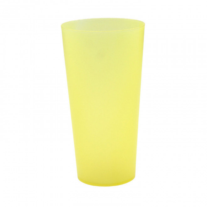 GOBELET PERSONNALISÉ RÉUTILISABLE 60 CL 'CUP' - transparent jaune