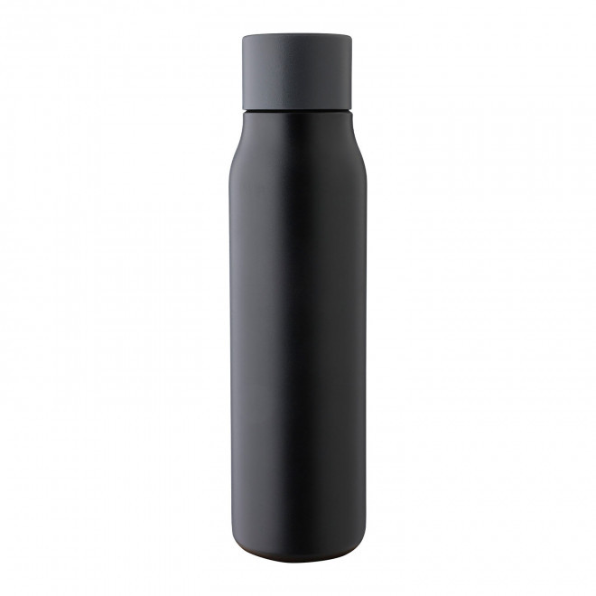 BOUTEILLE ISOTHERME PERSONNALISABLE 600ML RECYCLE 'CASYU' - noir
