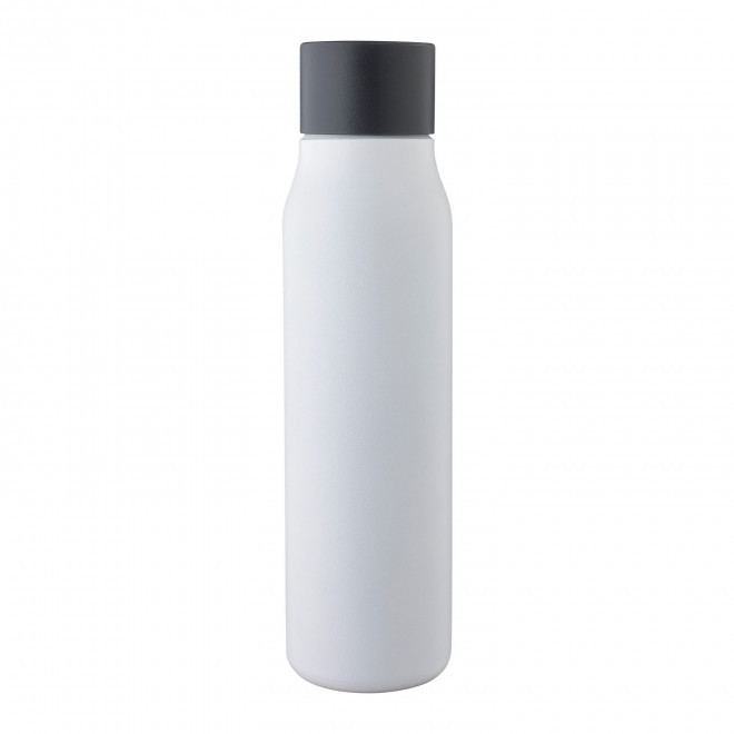 BOUTEILLE ISOTHERME PERSONNALISABLE 600ML RECYCLE 'CASYU' - blanc