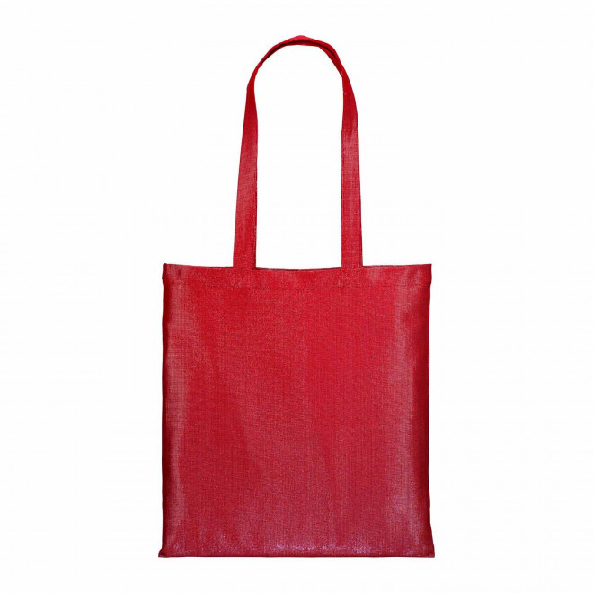 SAC SHOPPING BRILLANT PERSONNALISABLE 'SHINITA COULEUR' - rouge