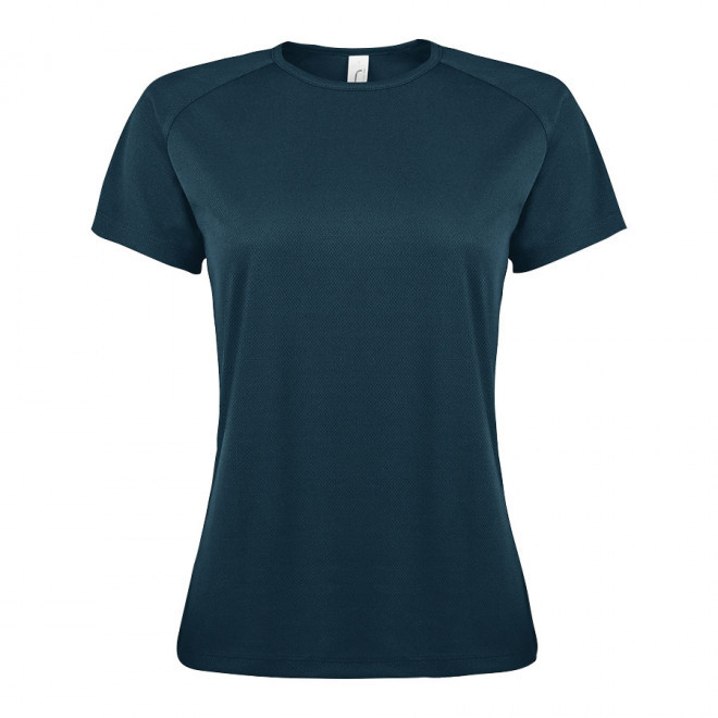 TEE-SHIRT PERSONNALISÉ RESPIRANT FEMME 'SPORTY' 140 GR/M² - bleu pétrole