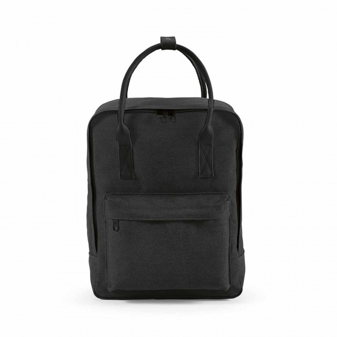 SAC A DOS TOILE RECYCLEE PERSONNALISABLE 'MASTAL' - noir