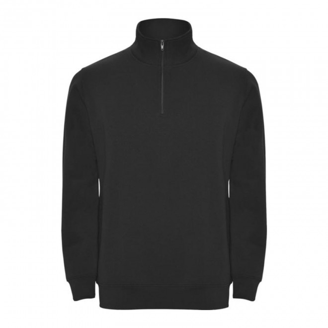 RAPIDE 4J - SWEAT MIXTE DEMI-ZIP 'RAPHAEL'  - noir