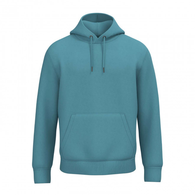 SWEAT-SHIRT MIXTE CAPUCHE PERSONNALISABLE 'NATIF' - turquoise