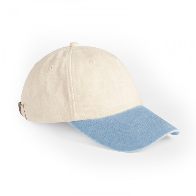 CASQUETTE PERSONNALISABLE 6 PANS 'PEAK LOW' - bleu clair