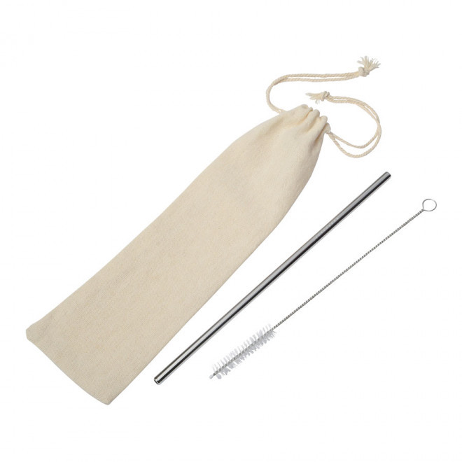 PAILLE EN MÉTAL RÉUTILISABLE PUBLICITAIRE 'ZOUP' - métal