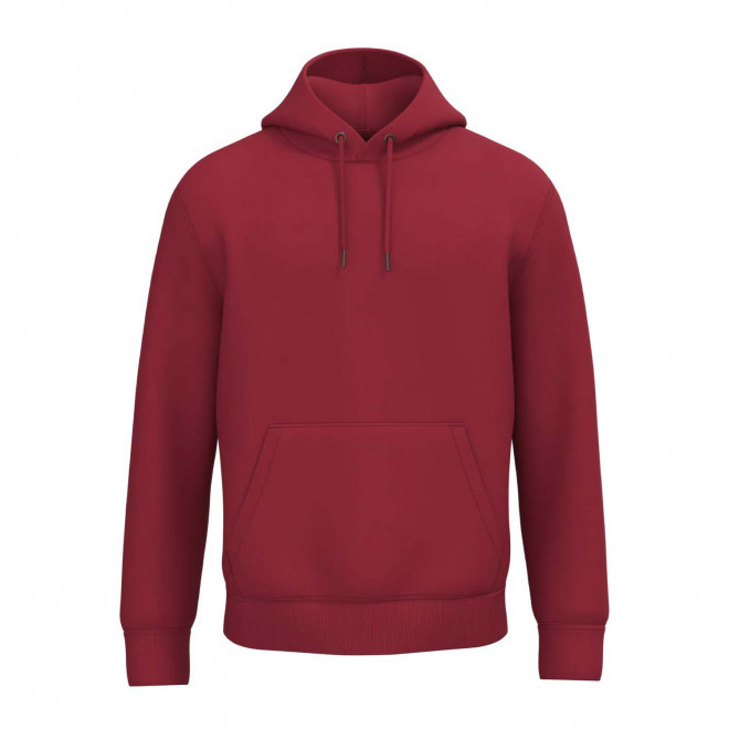 SWEAT-SHIRT MIXTE CAPUCHE PERSONNALISABLE 'NATIF' - rouge rubis